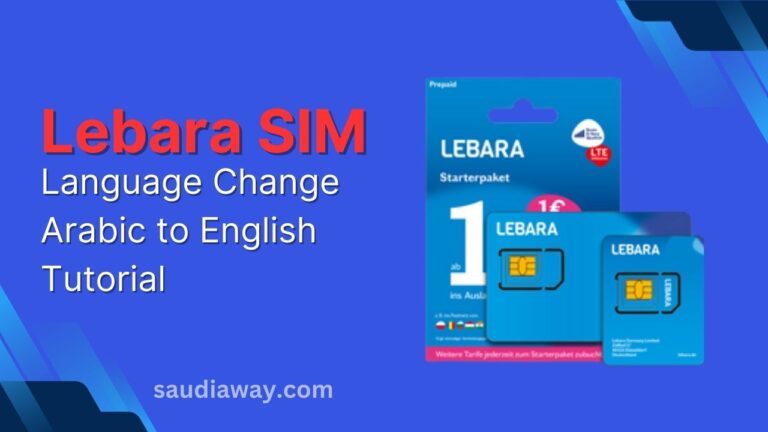 Lebara SIM Language Change Arabic to English Tutorial