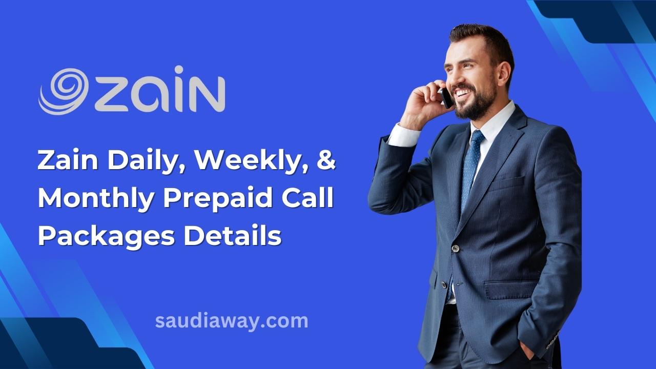 Zain Daily, Weekly, & Monthly Prepaid Call Packages Details